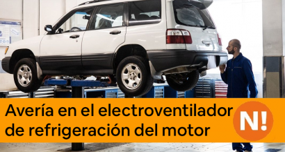 Avería en el electroventilador de refrigeración del motor